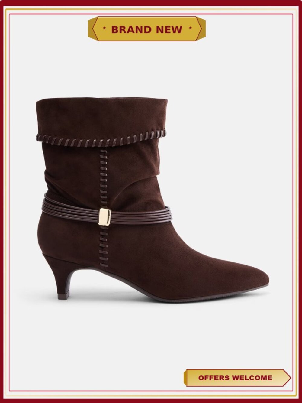 Kitten Heel Short Boots